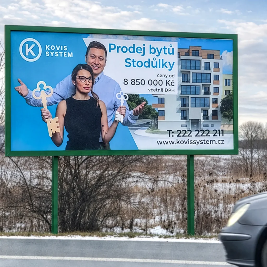 Reklamn&iacute; fotografie pro billboardy, image fotografie p&aacute;ru s kl&iacute;či k nemovitosti